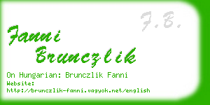 fanni brunczlik business card